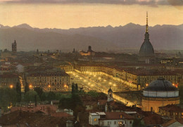 CPM - P - ITALIE - TURIN - TORINO - PLACE VITTORIO VENETO ET PANORAMA - NOCTURNE - Plaatsen & Squares