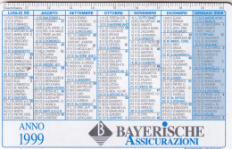 Calendarietto - Bayerische Assicurazioni - Anno 1999 - Tamaño Pequeño : 1991-00