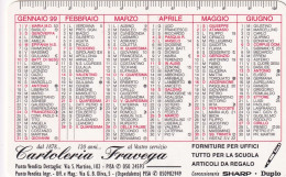 Calendarietto - Cartoleria Frravega - Ospedaletto - Pisa - Anno 1999 - Formato Piccolo : 1991-00