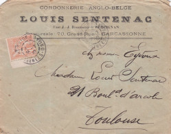 1902--lettre PERPIGNAN-66 à TOULOUSE-31,type Mouchon ,cachet 24-7-02--Pub Cordonnerie Anglo-Belge Louis Sentenac - 1877-1920: Semi Modern Period