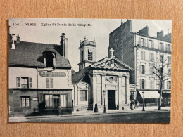 CPA Animée Paris Église Saint Denis De La Chapelle - Dos Non Divisé - Altri Monumenti, Edifici