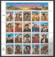 1994 Legend Of The West - Sheet Of 20, Mint Never Hinged - Neufs