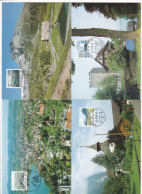 Carte Maximum Suisse Helvetia 4 Cartes 1998 - Cartes-Maximum (CM)