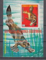Eq Guinea 1976,1V In Block,ornitorrinco,vogelbekdier,MNH/Postfris(L4462) - Selvaggina