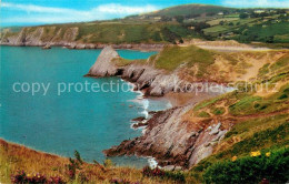 73131737 Gower Swansea Pobbles Bay And Three Cliffs Bay Panorama Kueste Gower Sw - Other & Unclassified