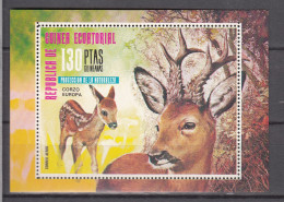 Eq Guinea 1976,1V In Block,hert,deer,MNH/Postfris(L4463) - Wild