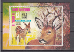 Eq Guinea 1976,1V In Block,hert,deer,MNH/Postfris(L4463) - Game