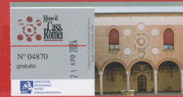 ITALIA - FERRARA - Museo Di Casa Romei - Biglietto D'Ingresso Gratuito - Usato - Tickets - Entradas