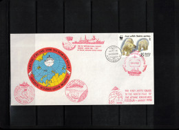 Russia USSR 1990 Atomic Icebreaker Rossia - First Arctic Cruise To North Pole 1990 Interesting Cover - Navi Polari E Rompighiaccio