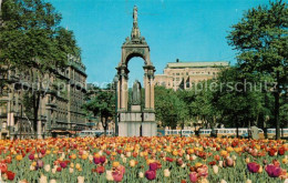 73127879 Montreal Quebec Boer War Monument Tulpen Dominian Square  Montreal Queb - Non Classés
