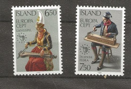 Iceland Island 1985 Europa: European Year Of Music. "Langspil", An Icelandic Violin MI 632-633 MNH(**) - Unused Stamps