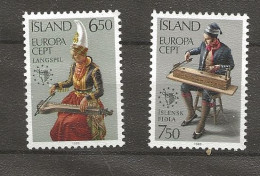 Iceland Island 1985 Europa: European Year Of Music. "Langspil", An Icelandic Violin MI 632-633 MNH(**) - Nuevos