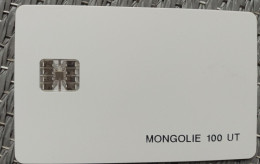 Schlumberger Chip Card,100 Unit,white Card, Mint - Mongolei