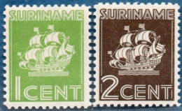 Suriname, 1941 Ship, British Printing, Full Left White Margin Line 2 Values MNH - Suriname ... - 1975