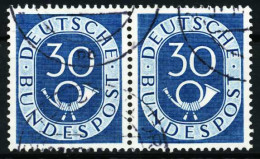 BRD DS POSTHORN Nr 132 Gestempelt WAAGR PAAR X57A6AE - Used Stamps