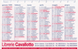 Calendarietto - Librerie Cavallotto - Catania - Anno 1999 - Formato Piccolo : 1991-00