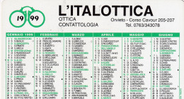 Calendarietto - L'italottica - Orvieto - Anno 1999 - Petit Format : 1991-00