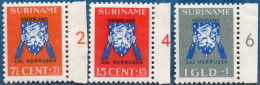 Suriname, 1941 Prince Bernard & Spitfire Fund 3 Values MNH - Suriname ... - 1975