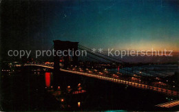 73123686 New_York_City Brooklyn Bridge At Night - Sonstige & Ohne Zuordnung