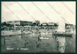 Rimini Riccione Barca Foto FG Cartolina KB0066 - Rimini