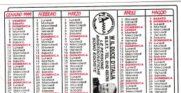 Calendarietto - Movimento Sociale Tricolore - Anno 1999 - Klein Formaat: 1991-00