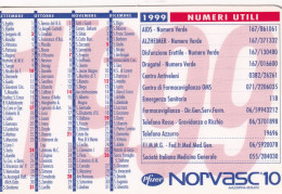 Calendarietto - Pfizer - Norvasc 10 - Anno 1999 - Formato Piccolo : 1991-00