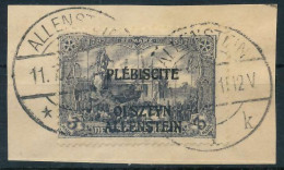 ALLENSTEIN Nr 14 Zentrisch Gestempelt Briefstück X45A46E - Sonstige & Ohne Zuordnung