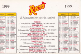 Calendarietto - RISTO - Il Ristorante Per Tutte Le Stagioni - Anno 1999 - Small : 1991-00