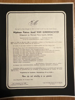 Petrus Jozef Van Ginderachter Echtg Dekens Maria Camilla *1880 Zellik +1962 Groot-Bijgaarden Spoorwegbediende Gardin - Obituary Notices