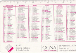 Calendarietto - S.I.E. - Società Italiana Di Endodonzia - Anno 1999 - Small : 1991-00