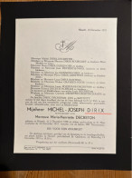 Michel-Joseph Dirix Echtg Decreton Marie-Henriette *1890 Hasselt +1953 Hasselt Cox Baptiste Donners Craybex Bellis Berti - Obituary Notices