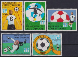 F-EX49863 IVORY COAST COTE D'IVORE MNH 1978 ARGENTINA SOCCER WORLD CUP SET.  - 1978 – Argentina