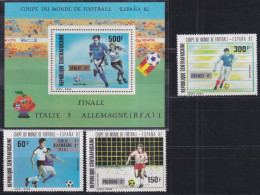 F-EX49867 CENTRAL AFRICA MNH 1982 SPAIN CHAMPIONSHIP SOCCER FOOTBALL EMBOSSED.  - 1982 – Espagne