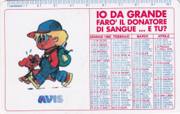 Calendarietto - AVIS - Provinciale Parma - Anno 1999 - Petit Format : 1991-00