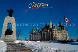 73063093 Ottawa Ontario Chateau Laurier Hotel Monument In Winter  - Unclassified
