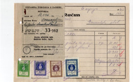 1943. WWII NDH,CROATIA,ZAGREB,ALBUS WASHING POWDER,INVOICE,4 NDH REVENUE STAMPS - Croatia