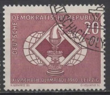 ALLEMAGNE RDA N° 502 Y&T 1960 14e Olympiades D'échecs - Used Stamps