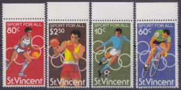 F-EX49880 ST VINCENT MNH 1980 BASKET CYCLING ATHLETISM SOCCER HURRICANE RELIEF.  - Other & Unclassified