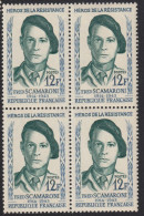 Bloc De 4 Timbres France 1958  Héros De La Résistance - Fred Scamaroni 1914 - 1943 Y&T N°1158 12F Neufs TBE - Unused Stamps