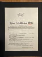 Mijnheer Robert-Nicolaas Briers Jonkman *1920 St-Lambrechts-Herk +1956 Hasselt Kliniek Vandenrijd Severi Knuts Vanreyten - Obituary Notices