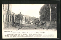 CPA Saint-Aubin-sur-Yonne, Entrée Du Village, Coté De Sens  - Sens