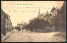 AK Colditz I. Sa., Dresdner Strasse Mit Villa Carola  - Colditz