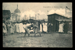 44 - NANTES - EXPOSITION DE NANTES 1904 - LE VILLAGE NOIR - LUTTE SENEGALAISE - Nantes