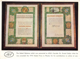 CPSM The Nobel Diploma Which Was Presented To AGA's Founder Gustaf Dalén-RARE     L2866 - Zweden