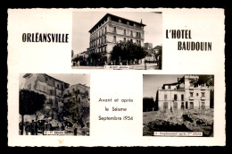 ALGERIE - ORLEANSVILLE - HOTEL BAUDOUIN AVANT ET APRES LE SEISME DE SEPTEMBRE 1954 - Chlef (Orléansville)