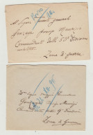 BUSTE CON LETTERA - LOTTO DI 2 - COMANDO SUPREMO DEL REGIO ESERCITO ENTRAMBE PER GENERALE GONZAGA DEL 1915 WW1 - Poststempel