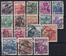 AUSTRIA 1934/36 - Canceled - ANK 567-583 - Gebruikt