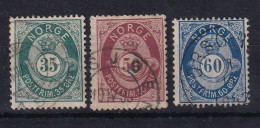 NORWAY 1877 - Canceled - Mi 29-31 - Used Stamps