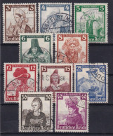 DEUTSCHES REICH 1935 - Canceled - Mi 588-597 - Used Stamps