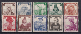 DEUTSCHES REICH 1935 - MNH - Mi 588-597 - Unused Stamps